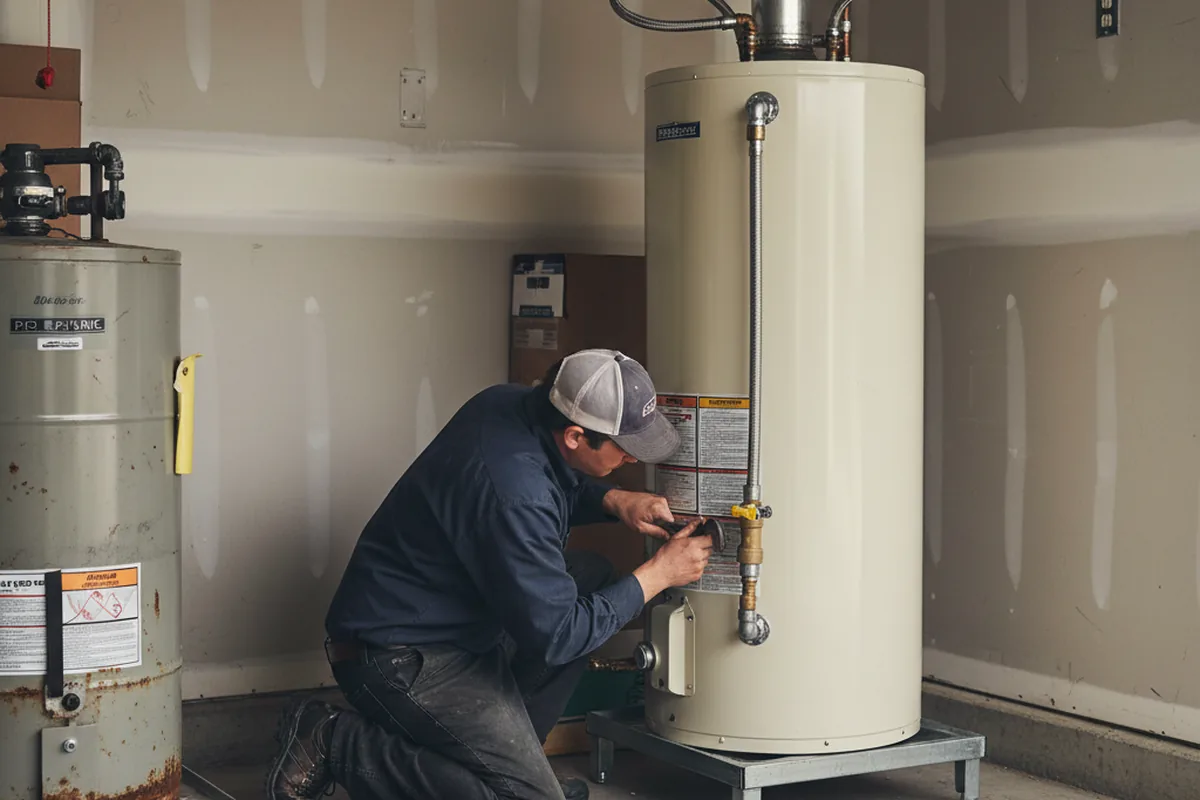 Water heater and shutoff valve replacement in California